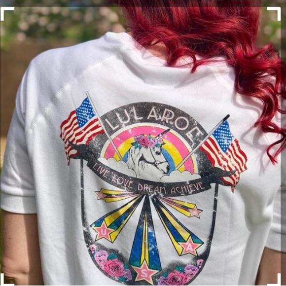 LuLaRoe Tops - LuLaRoe Live Love Dream Achieve Tee White Top